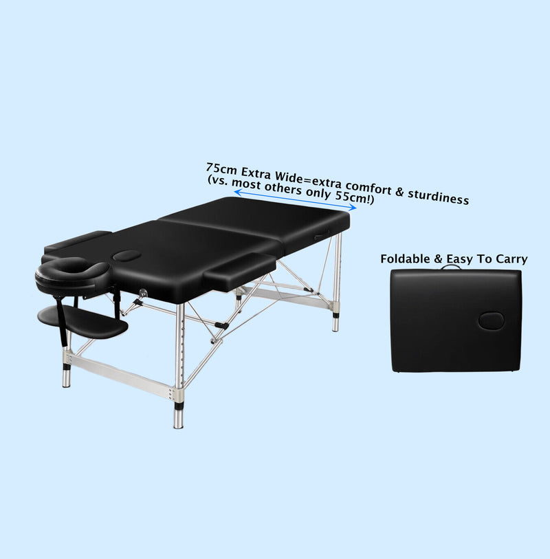 Portable Lash Beauty Bed 75cm Extra Wide