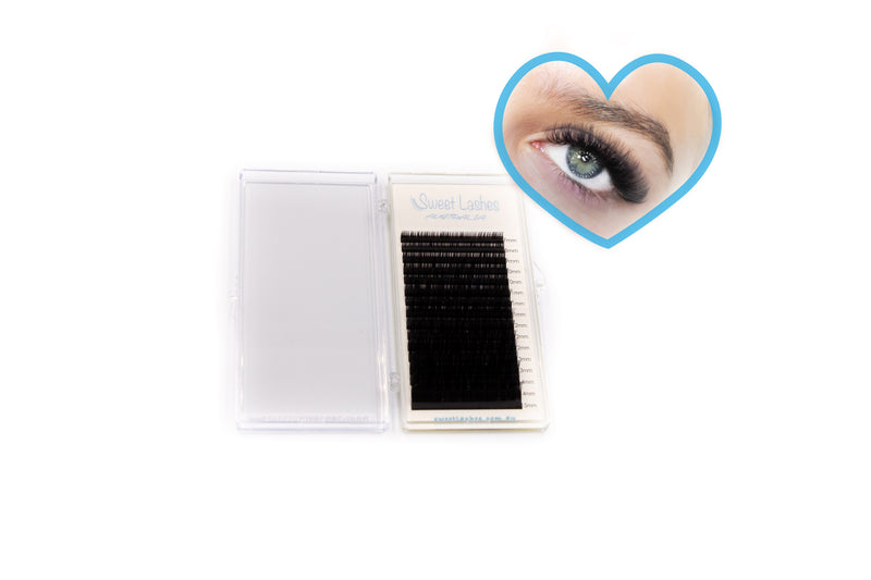 Our Premium Jet Black 0.03mm Mega Volume Lash Trays offer the jet black lashes that are designed with the deepest shade of black to help you create fuller looking sets more easily and quickly. They are so soft with matte finish to help you achieve feather-like and natural looking sets. Materials: the highest quality Korean PBT
- Consistent, long-lasting curl
- Easy to remove off the strip