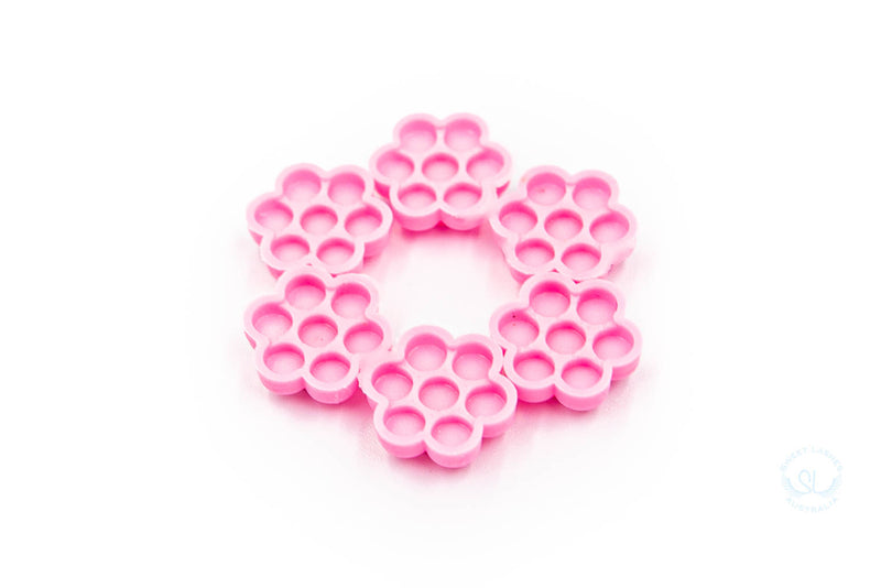 Pink Flower Glue Cup 100 Pack